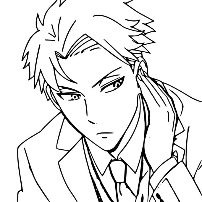 Dibujos de Dibuja Loid Forger de Spy x Family para colorear