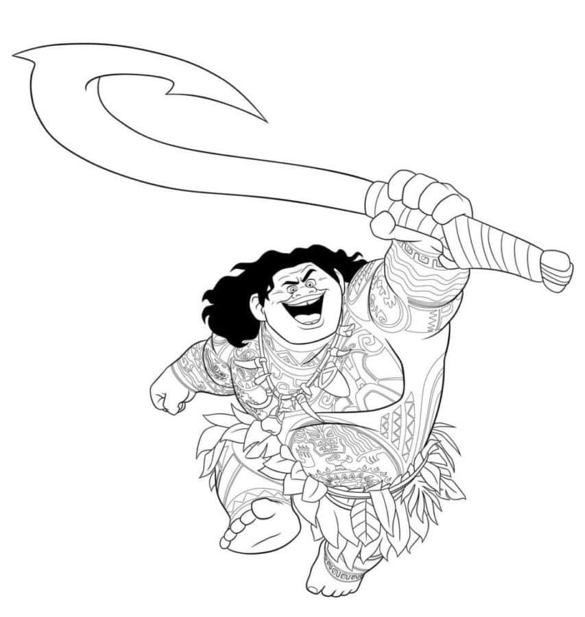 Dibujos de Dibuja Moana imprimir para colorear