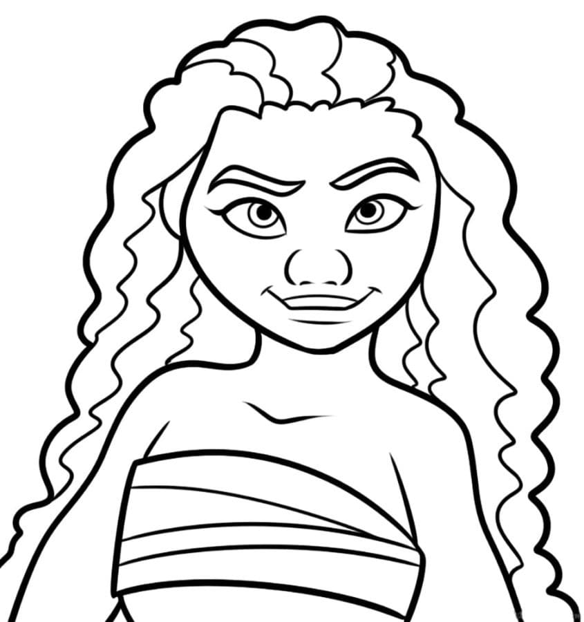 Dibujos de Dibuja Moana para imprimir gratis para colorear