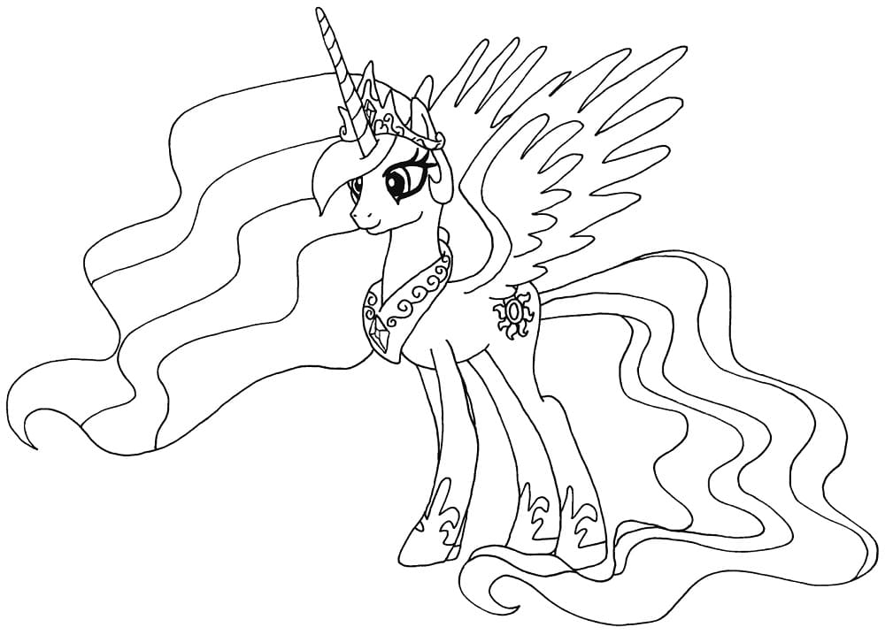 Dibujos de Dibuja My Little Pony básico para colorear