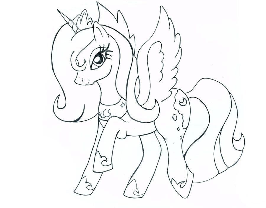 Dibujos de Dibuja My Little Pony fácil para colorear
