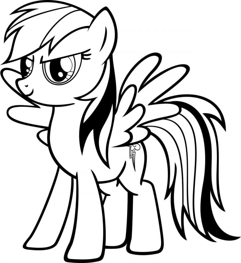 Dibujos de Dibuja My Little Pony feliz para colorear