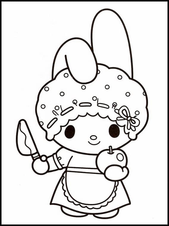 Dibujos de Dibuja My Melody mamá para colorear