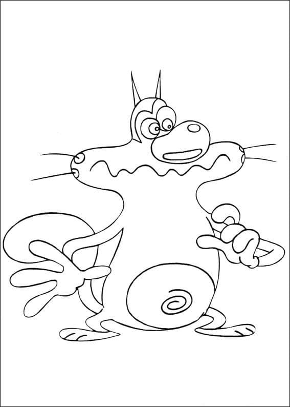 Dibuja Oggy imprimible para colorir