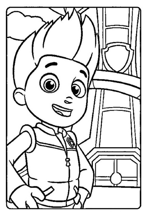 Dibujos de Dibuja Paw Patrol Ryder para colorear