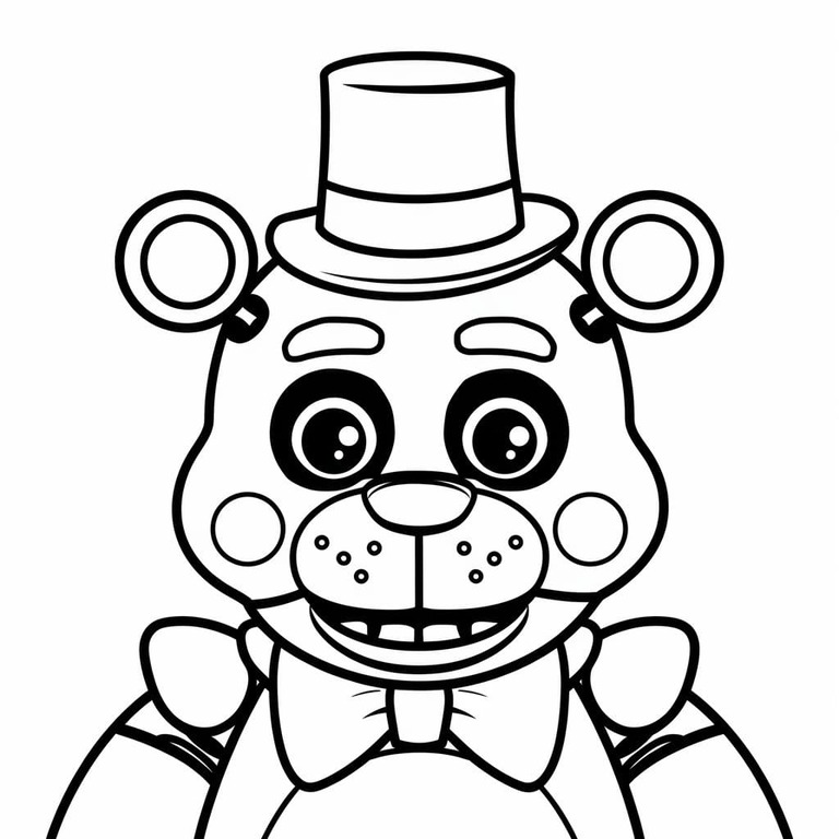 Freddy Fazbear para colorear