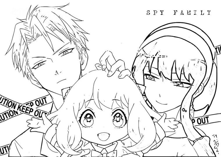 Dibujos de Dibuja personajes de Spy x Family para colorear