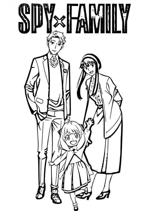 Dibujos de Dibuja personajes en Spy x Family para colorear