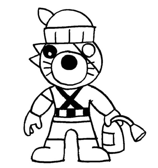 Dibujos de Dibuja Piggy Roblox Archie para colorear