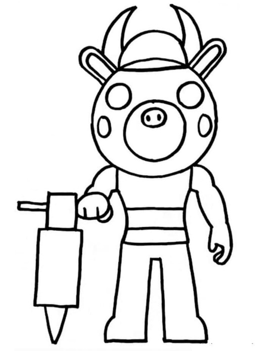 Dibujos de Dibuja Piggy Roblox Billy para colorear
