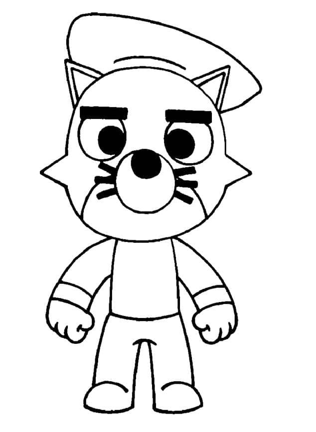 Dibujos de Dibuja Piggy Roblox Felix para colorear