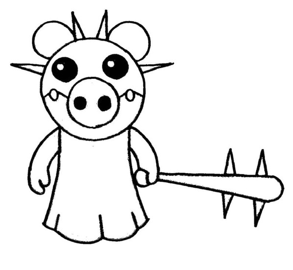 Dibujos de Dibuja Piggy Roblox Frostiggy para colorear