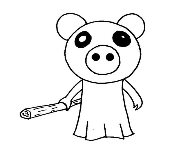 Dibujos de Dibuja Piggy Roblox gratis imprimir para colorear