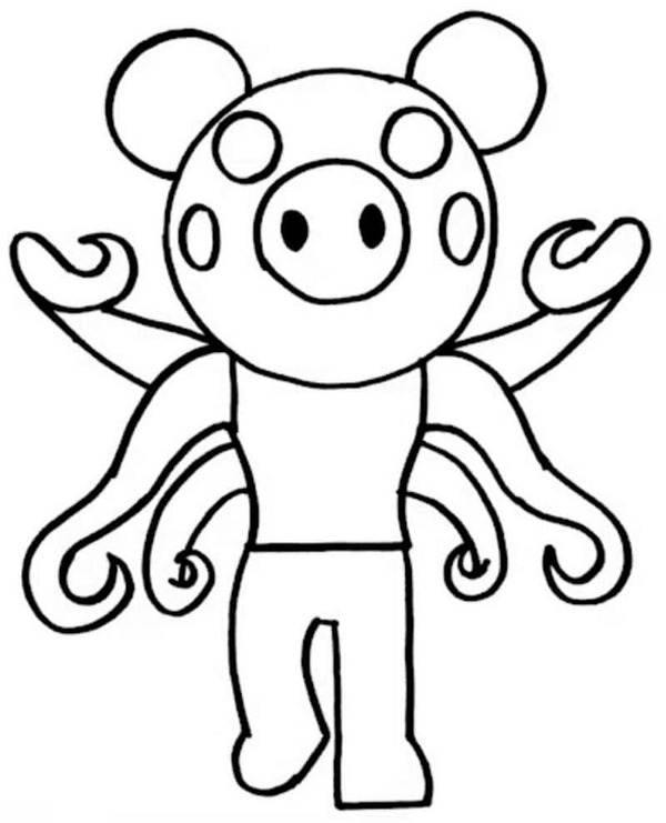 Dibujos de Dibuja Piggy Roblox Infected para colorear