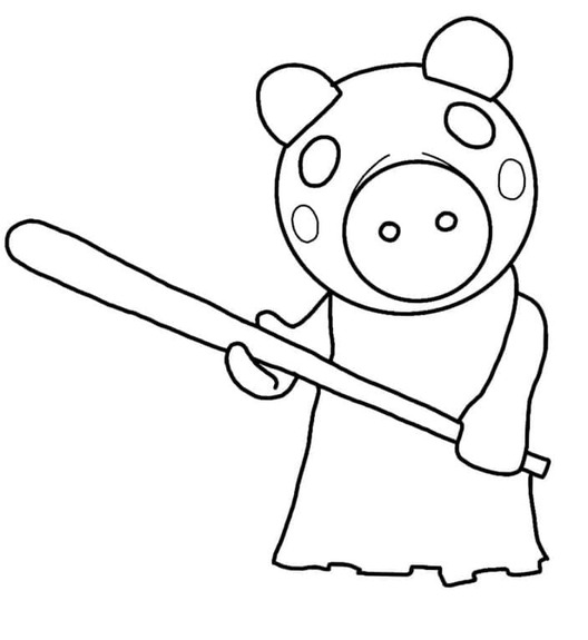 Dibujos de Dibuja Piggy Roblox Memory para colorear