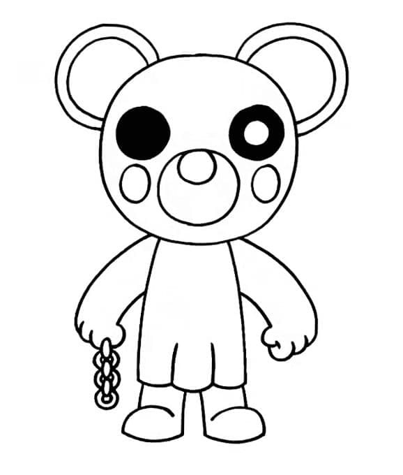 Dibujos de Dibuja Piggy Roblox Mousy para colorear