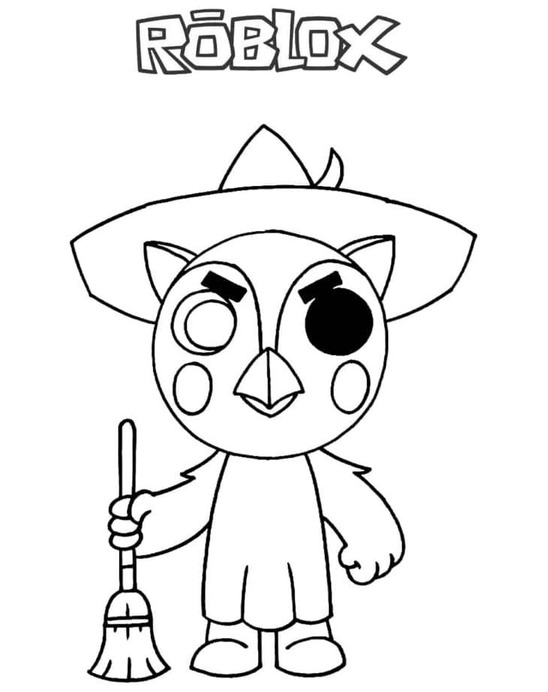 Dibujos de Dibuja Piggy Roblox Owell para colorear