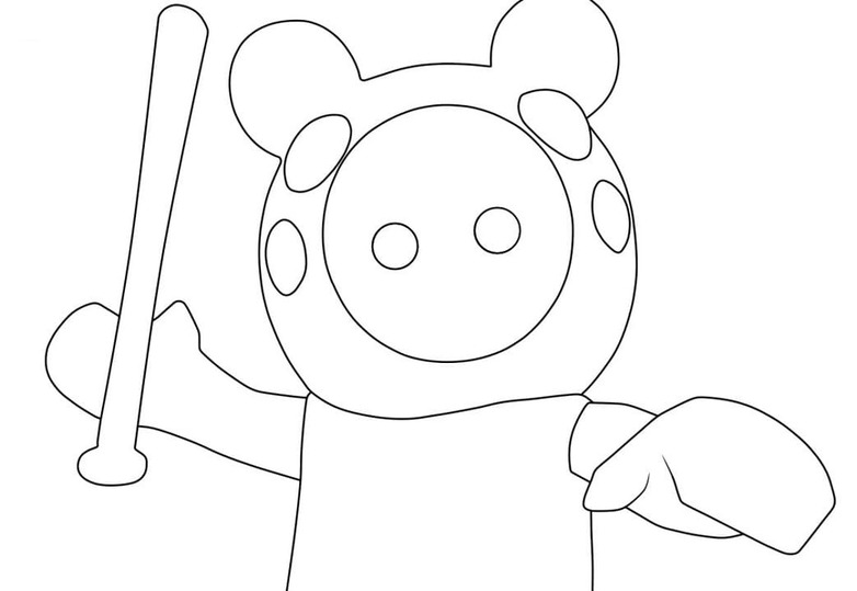 Dibujos de Dibuja Piggy Roblox para imprimir para colorear