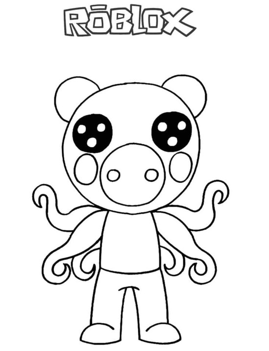 Dibujos de Dibuja Piggy Roblox Parasee para colorear