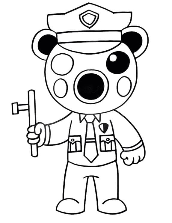 Dibujos de Dibuja Piggy Roblox Poley para colorear