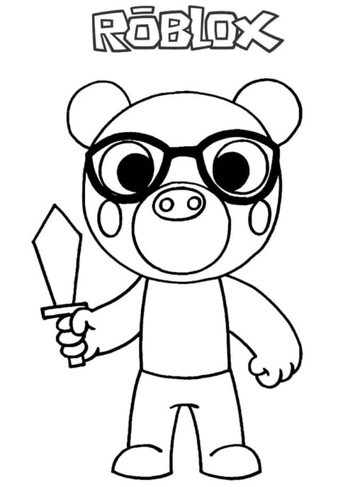 Dibujos de Dibuja Piggy Roblox Pony para colorear