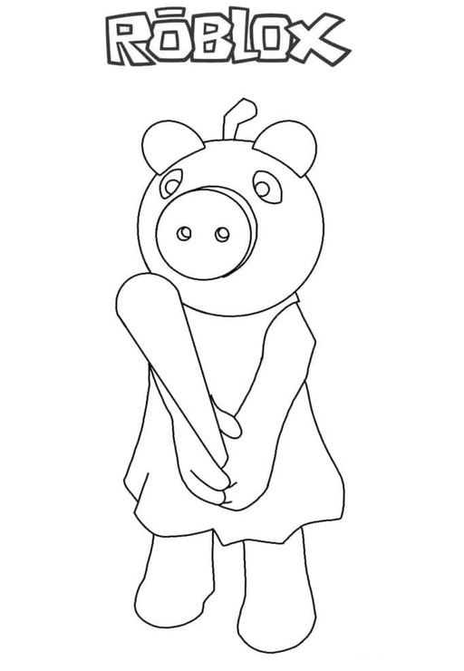 Dibujos de Dibuja Piggy Roblox Pumpiggy para colorear