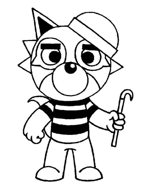 Dibujos de Dibuja Piggy Roblox Rash para colorear