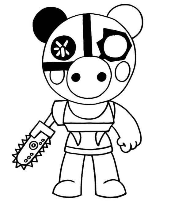 Dibujos de Dibuja Piggy Roblox Robby para colorear