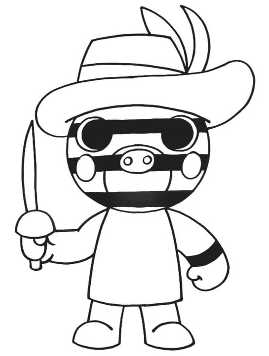 Dibujos de Dibuja Piggy Roblox Zizzy para colorear