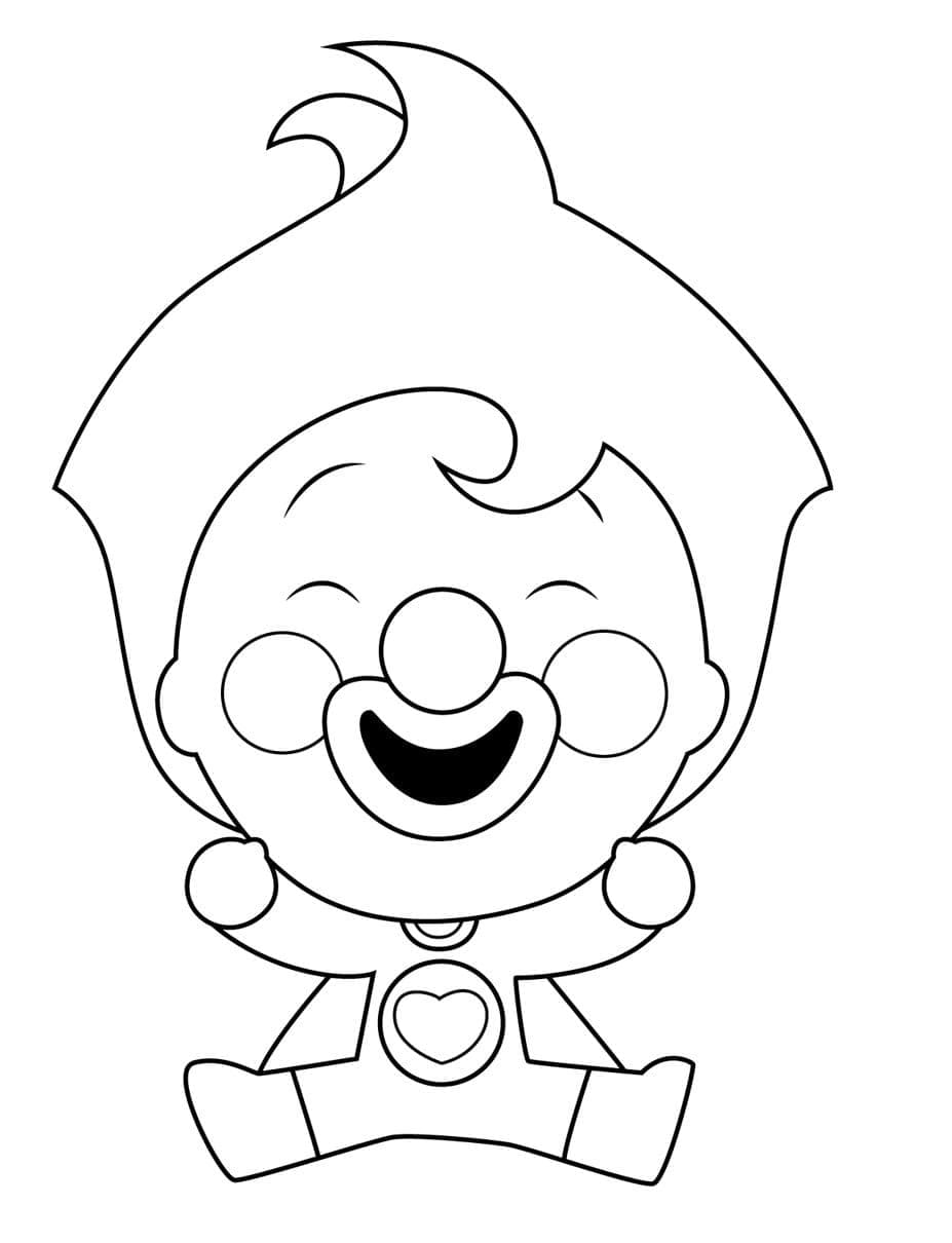Dibujos de Dibuja Plim Plim sonriendo para colorear