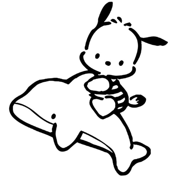 Dibujos de Dibuja Pochacco fácil para colorear