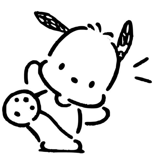 Dibujos de Dibuja Pochacco imprimible para niños para colorear