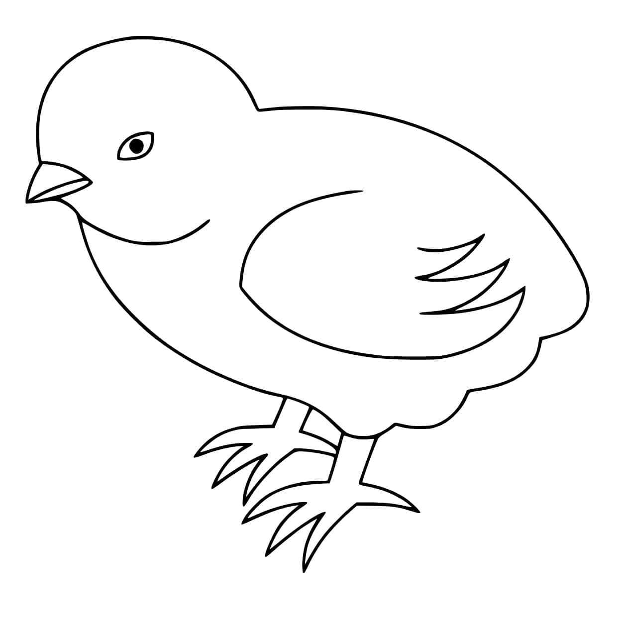 Dibujos de Dibuja pollitos para colorear