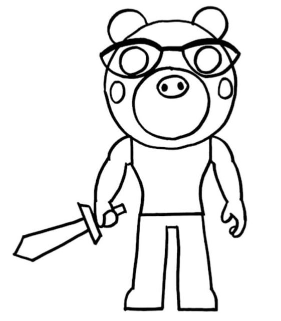Dibujos de Dibuja Pony Piggy Roblox para colorear
