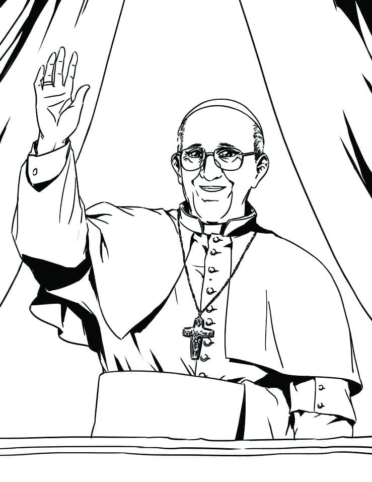 Dibujos de Dibuja Pope Francis de Argentina para colorear