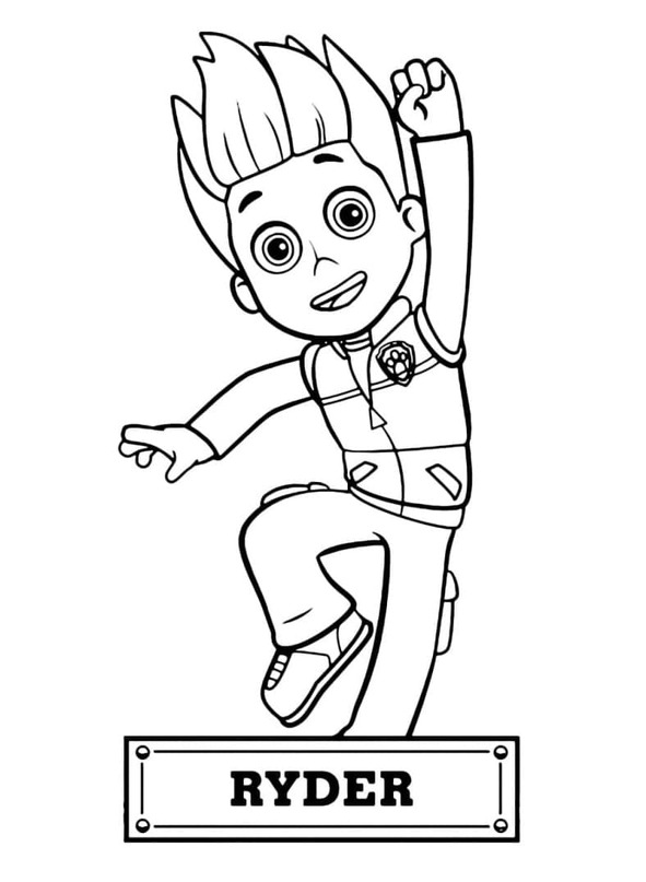 Dibujos de Dibuja Ryder de Paw Patrol para colorear