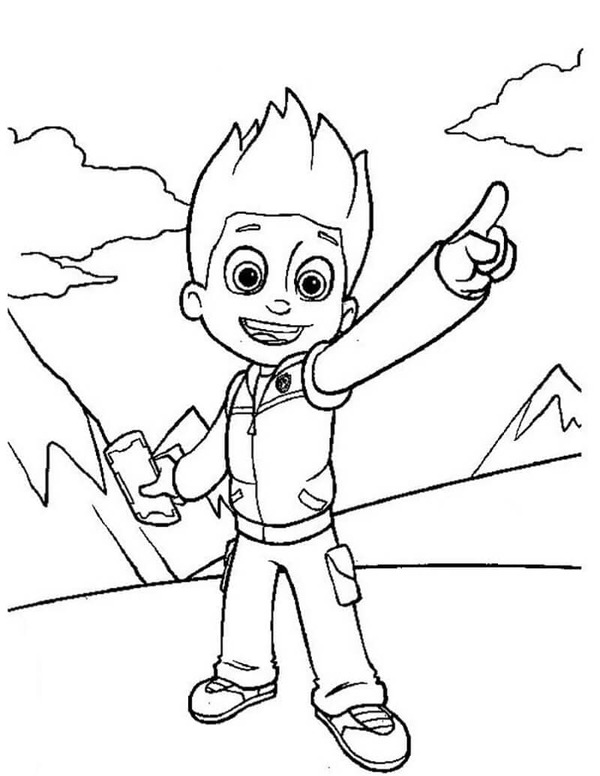 Dibujos de Dibuja Ryder en Paw Patrol para colorear