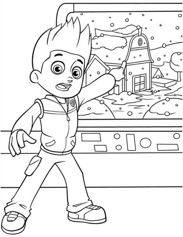 Dibujos de Dibuja Ryder Paw Patrol Imagen para colorear