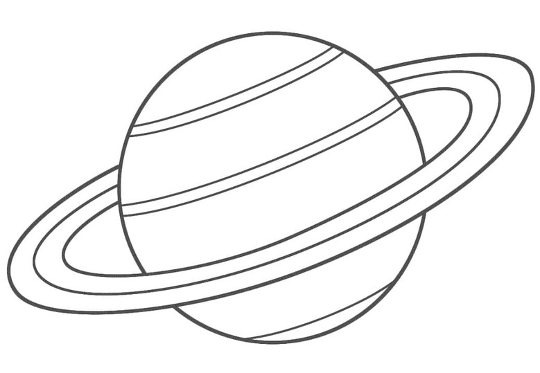 Dibujos de Dibuja Saturno para imprimir gratis. para colorear