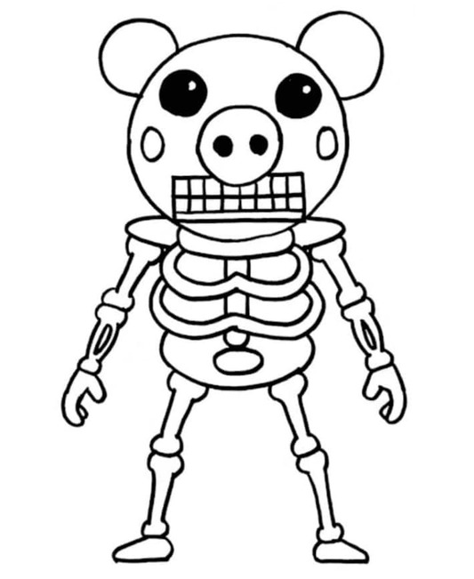 Dibujos de Dibuja Skelly Piggy Roblox para colorear