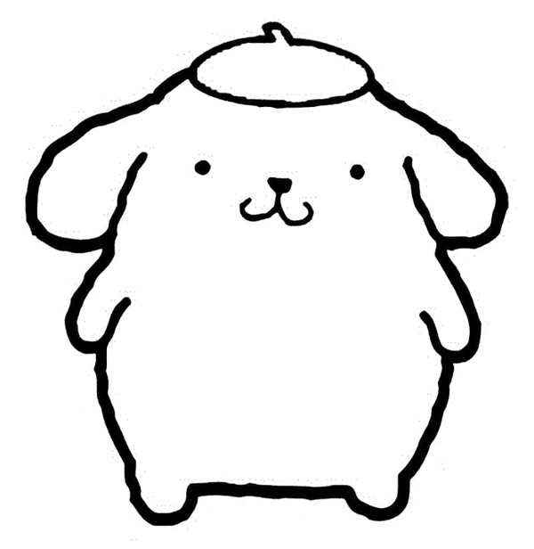 Dibujos de Dibuja sonriendo Pompompurin para colorear