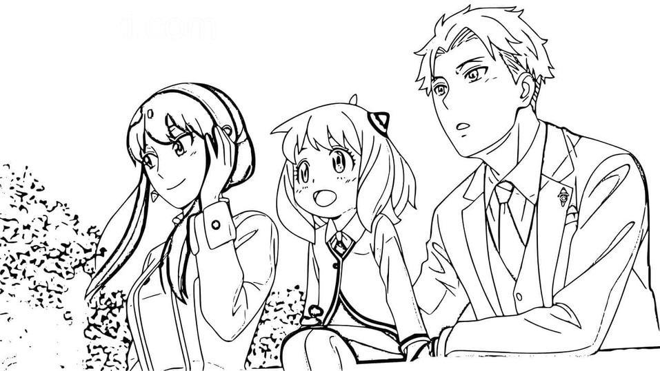 Dibujos de Dibuja Spy x Family personajes para colorear