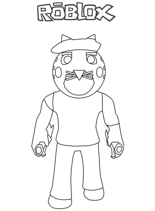 Dibujos de Dibuja Tigry Piggy Roblox para colorear