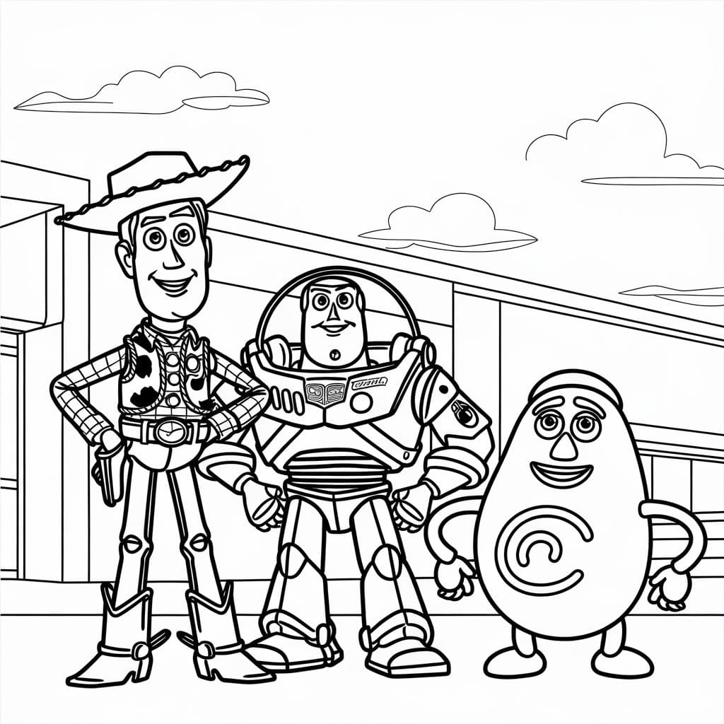 Dibujos de Dibuja Toy Story simplemente para colorear