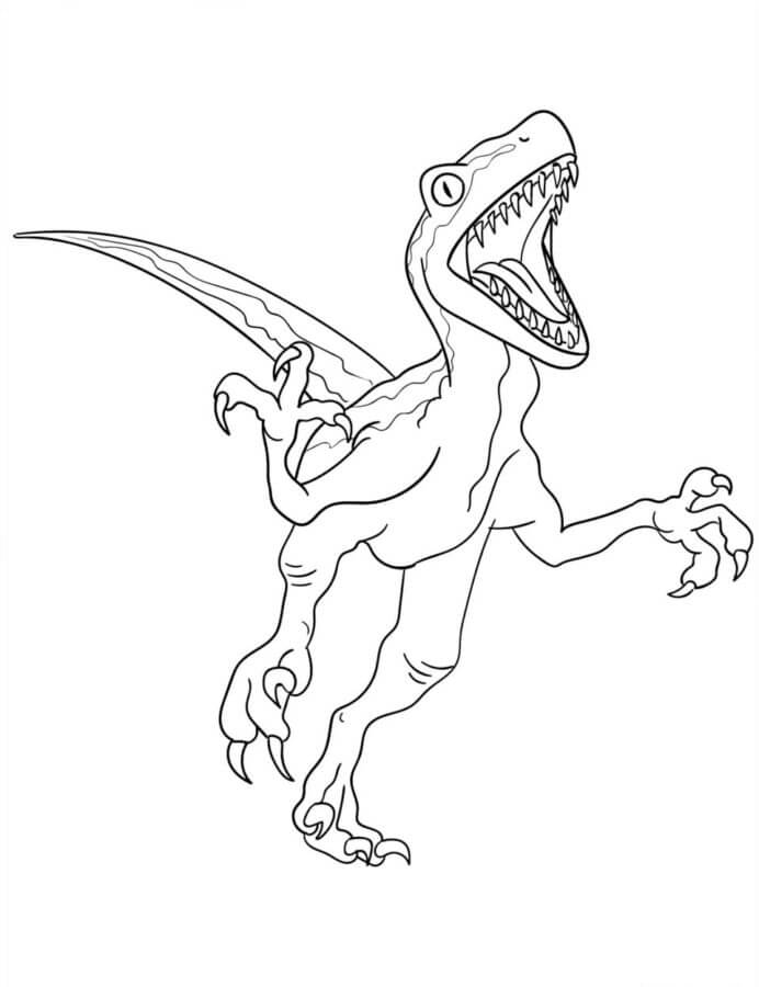 Dibujos de Dibuja un dinosaurio antiguo aterrador para colorear