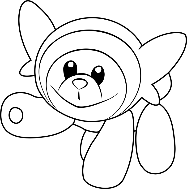 Dibujos de Dibuja un Pokémon de peluche para colorear