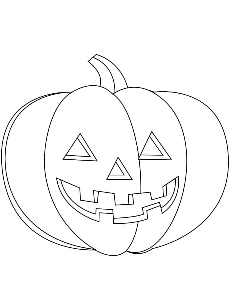 Dibujos de Dibuja una calabaza de Halloween gratis para colorear