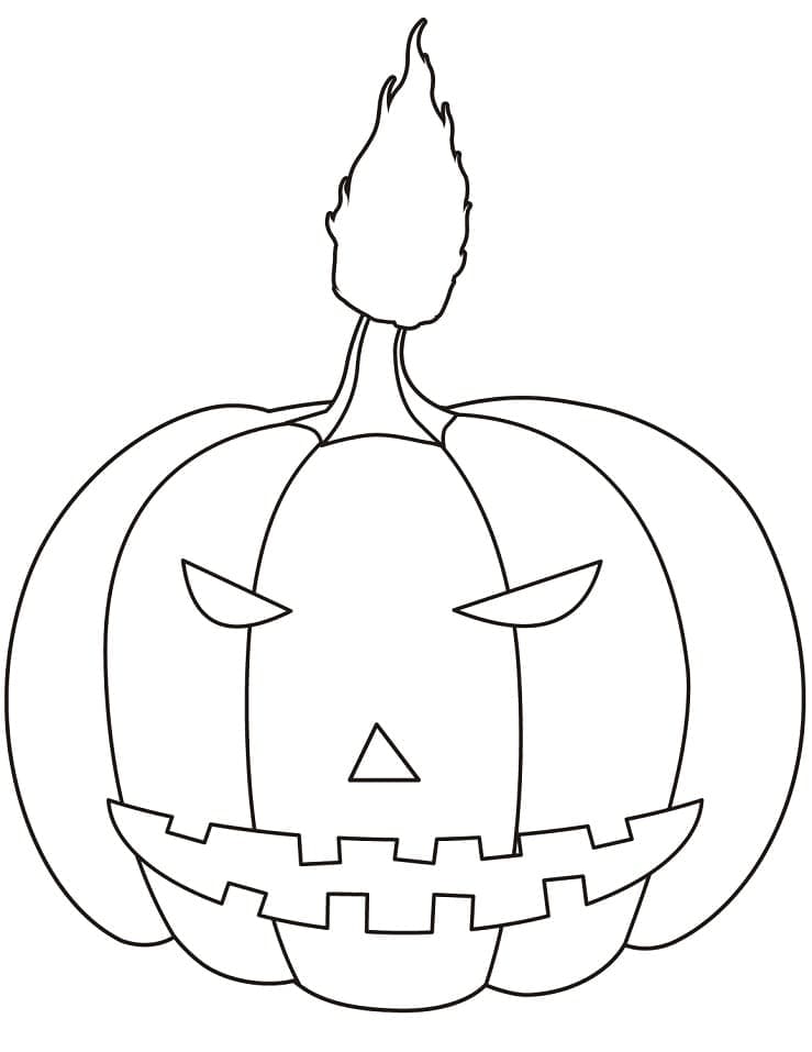 Dibujos de Dibuja una calabaza de Halloween para imprimir gratis para colorear