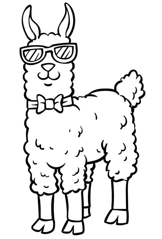 Dibujos de Dibuja una llama increíble para colorear