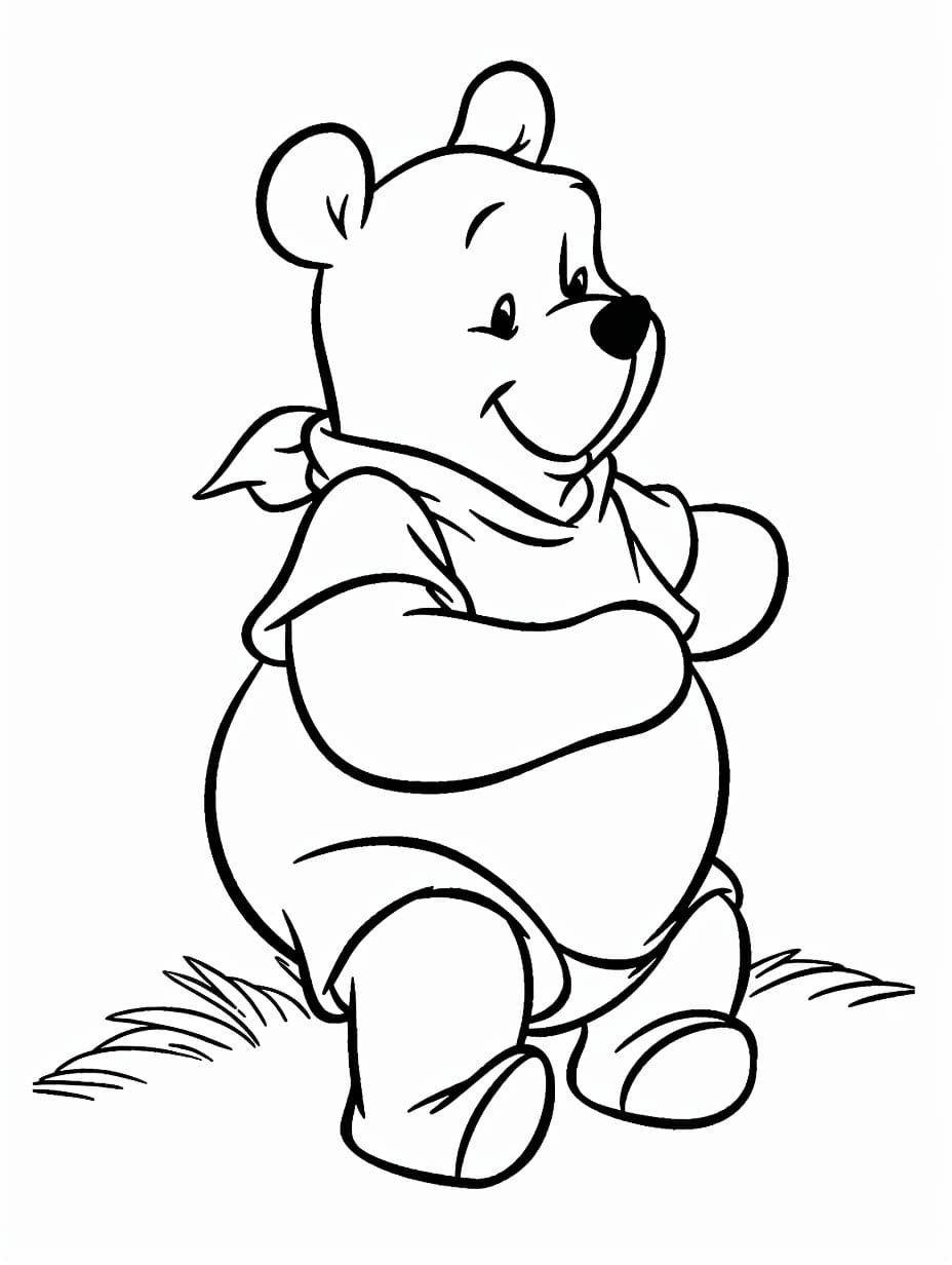 Dibujos de Dibuja Winnie Pooh para imprimir para colorear